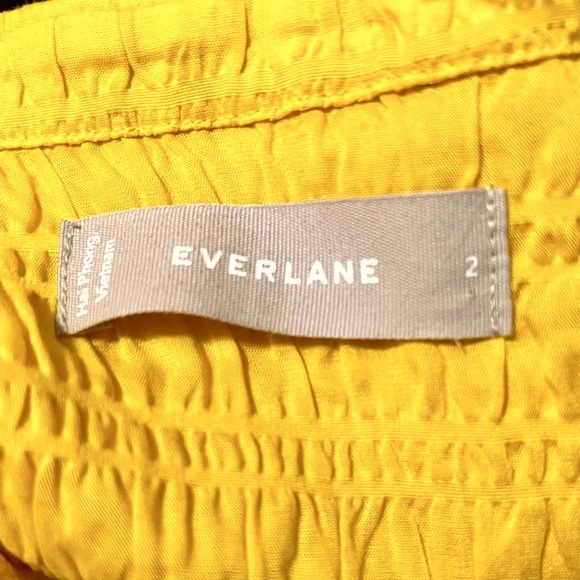 NWOT Everlane The Button Smock Top. Size 2. Color Super Lemon. - Picture 8 of 9
